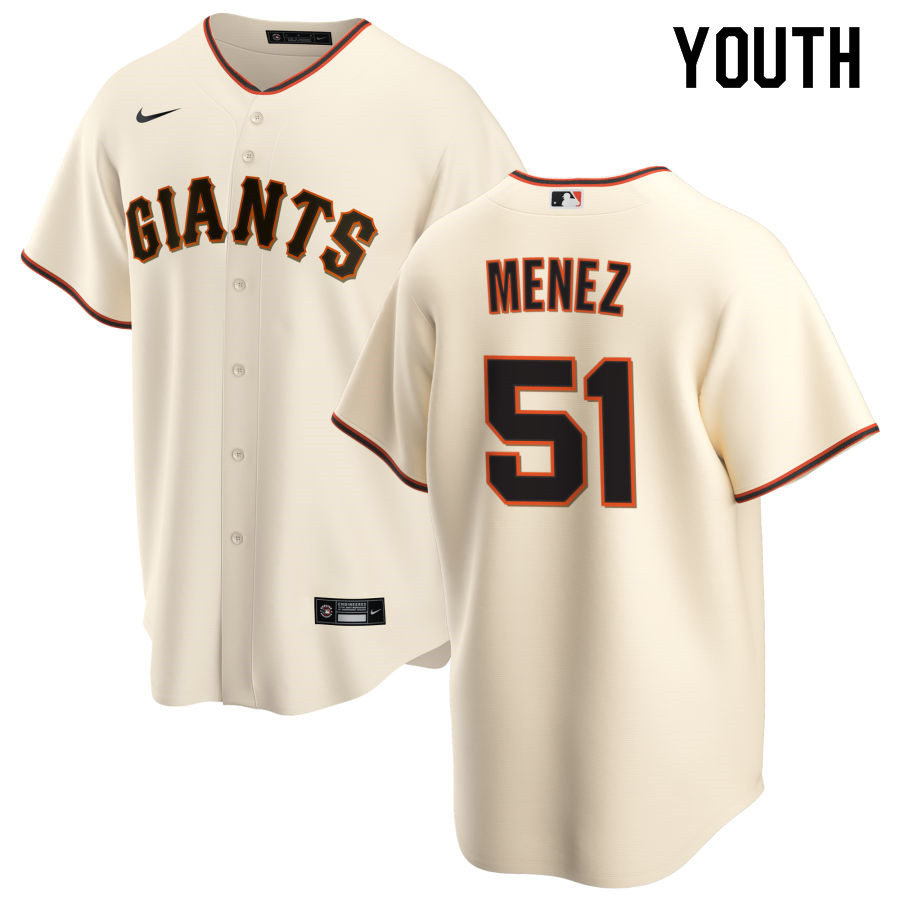 Nike Youth #51 Conner Menez San Francisco Giants Baseball Jerseys Sale-Cream